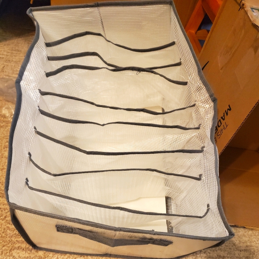 Washable Multi-Grids Divider Box Wardrobe Clothes Organizer